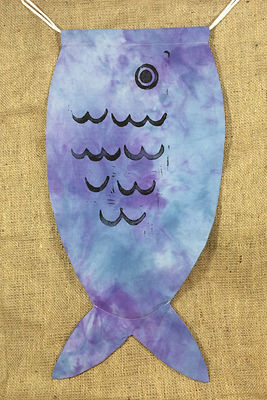 Hand Dyed Fish Bag