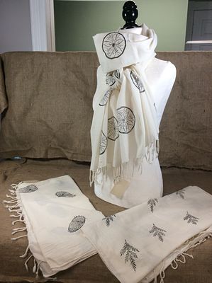 Naturally Dyed Cotton Scarf